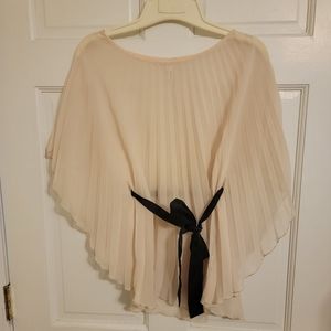 Sheer pleated blouse